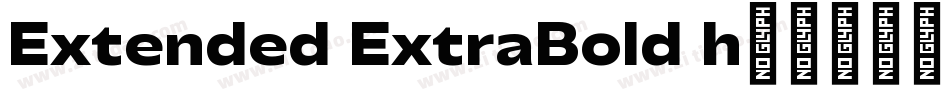Extended ExtraBold h字体转换